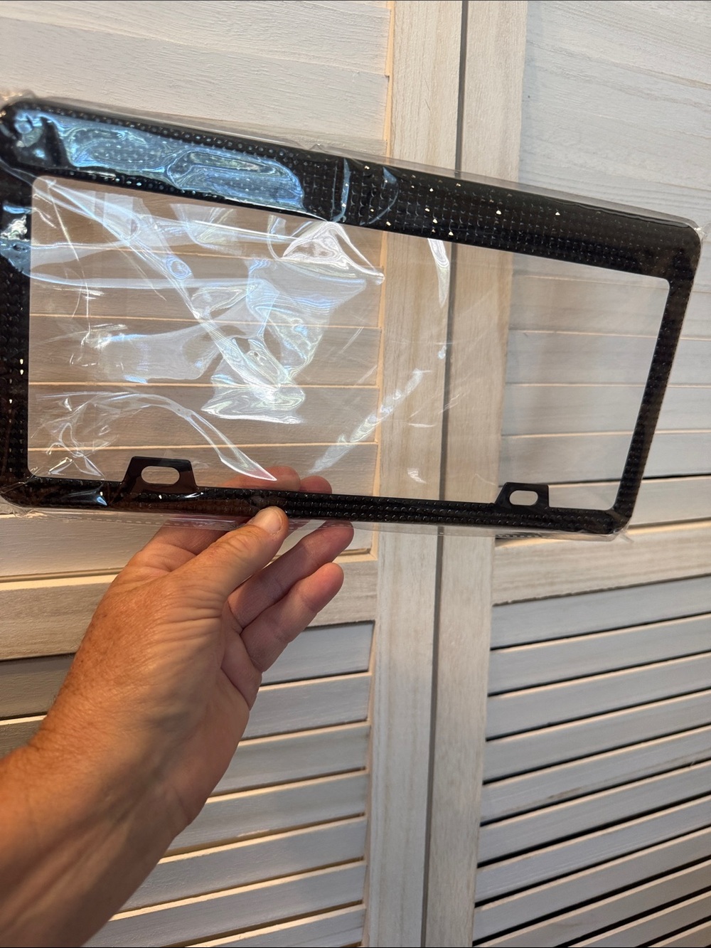 Black Bling License Plate Frame. OS